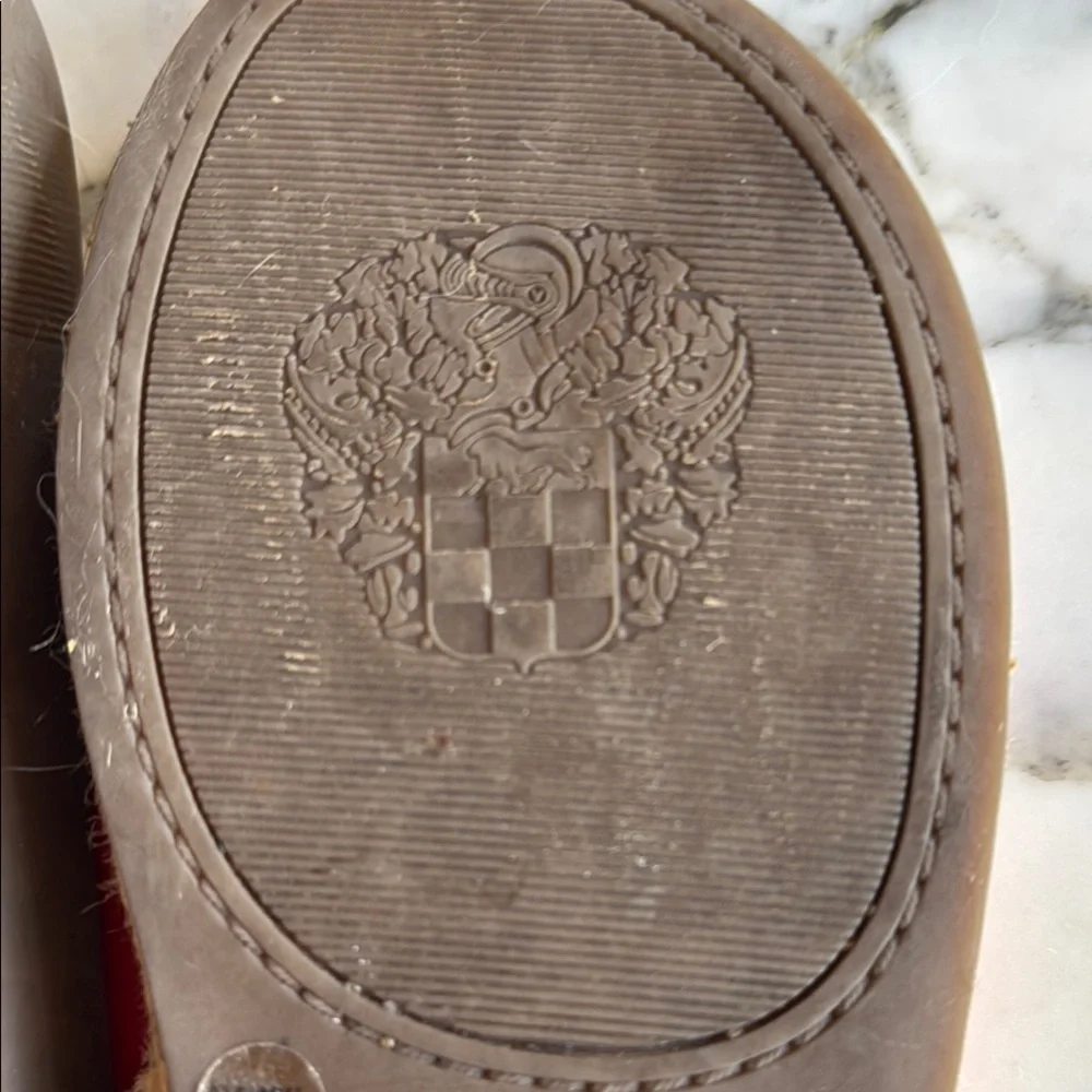 Vince Camuto Red & Tan Espadrille Sandals Women’s size 8.